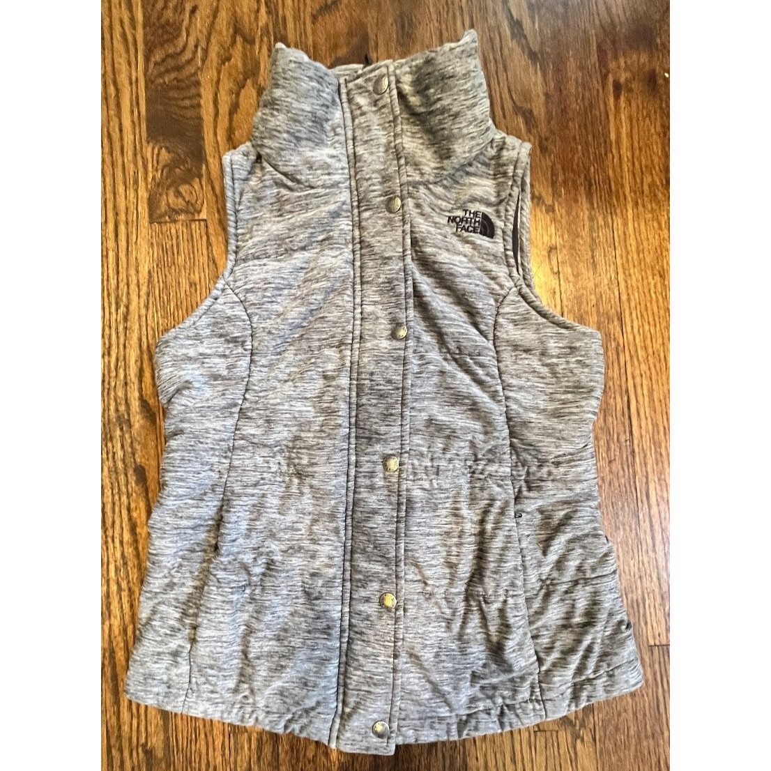 The North Face Women's Quilted Puffer Vest Jacket Heather Gray Size Xs